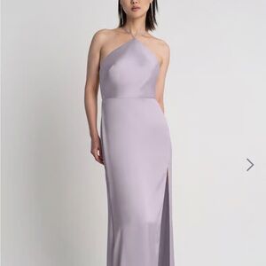 Elegant Lavender Halter Dress